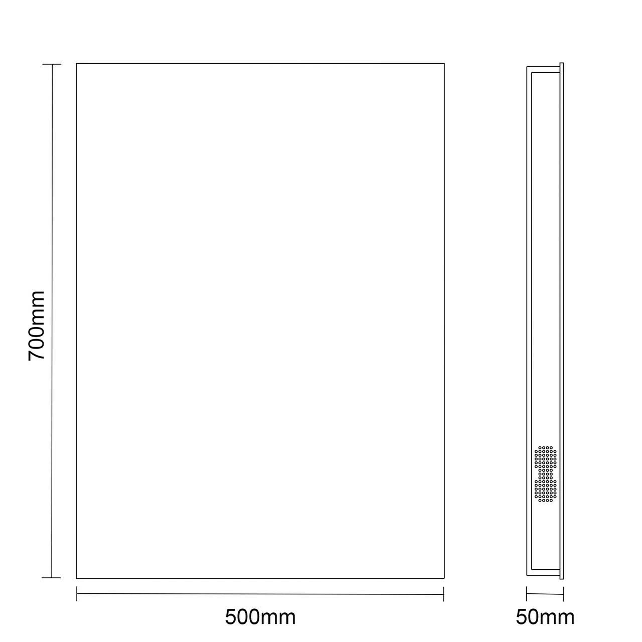 Aion 500mm X 700mm Bluetooth Mirror With Demister 6 Aion 500mm X 700mm Bluetooth Mirror With Demister - Image 4