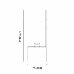 Arc 1700mm X 750mm Left Hand Curved Shower Bath With Matt Black Bath Screen And White Acrylic Front Bath Panel 13 Arc 1700mm X 750mm Left Hand Curved Shower Bath With Matt Black Bath Screen And White Acrylic Front Bath Panel -Wholesaledomestic Shop arc 1700mm x 750mm left hand curved shower bath with matt black bath screen and white acrylic front bath panel line side 49619.1691438786