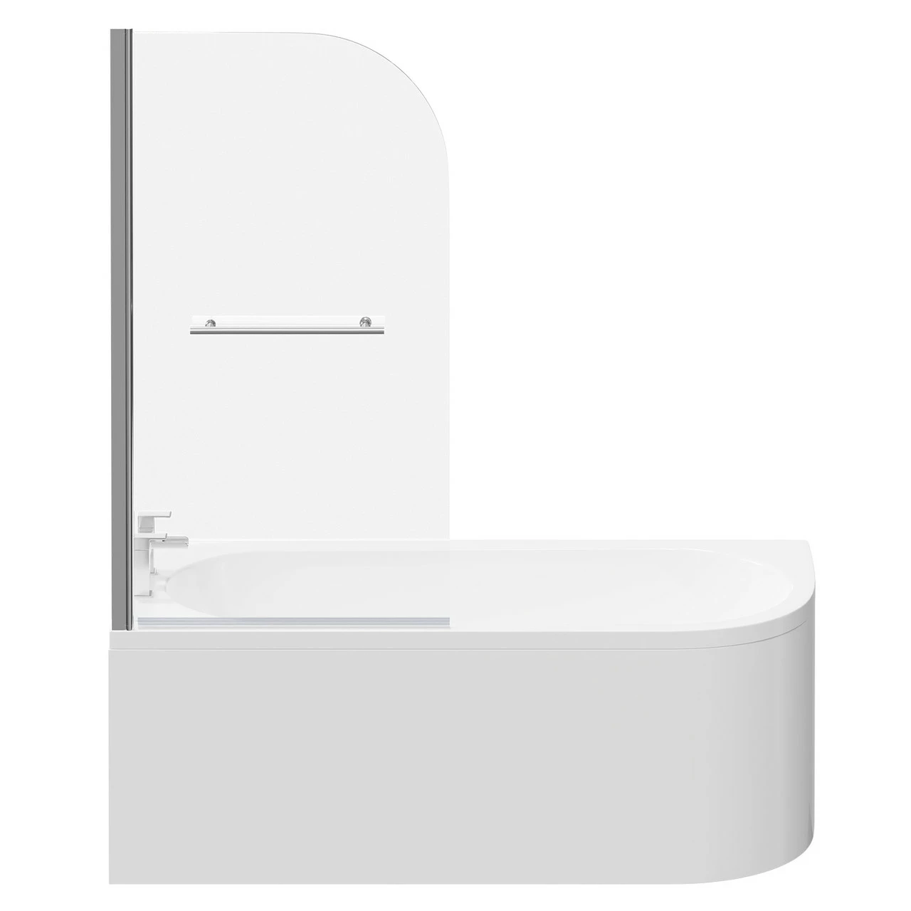 Arc 1700mm X 750mm Left Hand Curved Shower Bath With Towel Rail Bath Screen And Front Bath Panel 6 Arc 1700mm X 750mm Left Hand Curved Shower Bath With Towel Rail Bath Screen And Front Bath Panel - Image 4