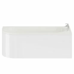 Arc 1700mm X 750mm Right Hand Curved Shower Bath And Front Bath Panel -Wholesaledomestic Shop arc 1700mm x 750mm right hand curved shower bath and front bath panel front 99633.1691438787