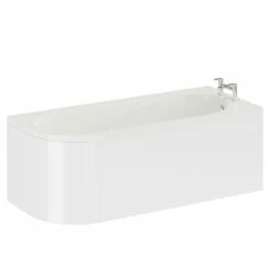 Arc 1700mm X 750mm Right Hand Curved Shower Bath And Front Bath Panel -Wholesaledomestic Shop arc 1700mm x 750mm right hand curved shower bath and front bath panel left 52329.1691438787