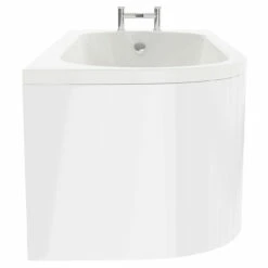 Arc 1700mm X 750mm Right Hand Curved Shower Bath And Front Bath Panel -Wholesaledomestic Shop arc 1700mm x 750mm right hand curved shower bath and front bath panel side 13060.1691438787