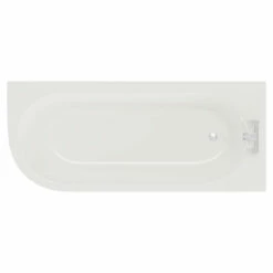 Arc 1700mm X 750mm Right Hand Curved Shower Bath And Front Bath Panel