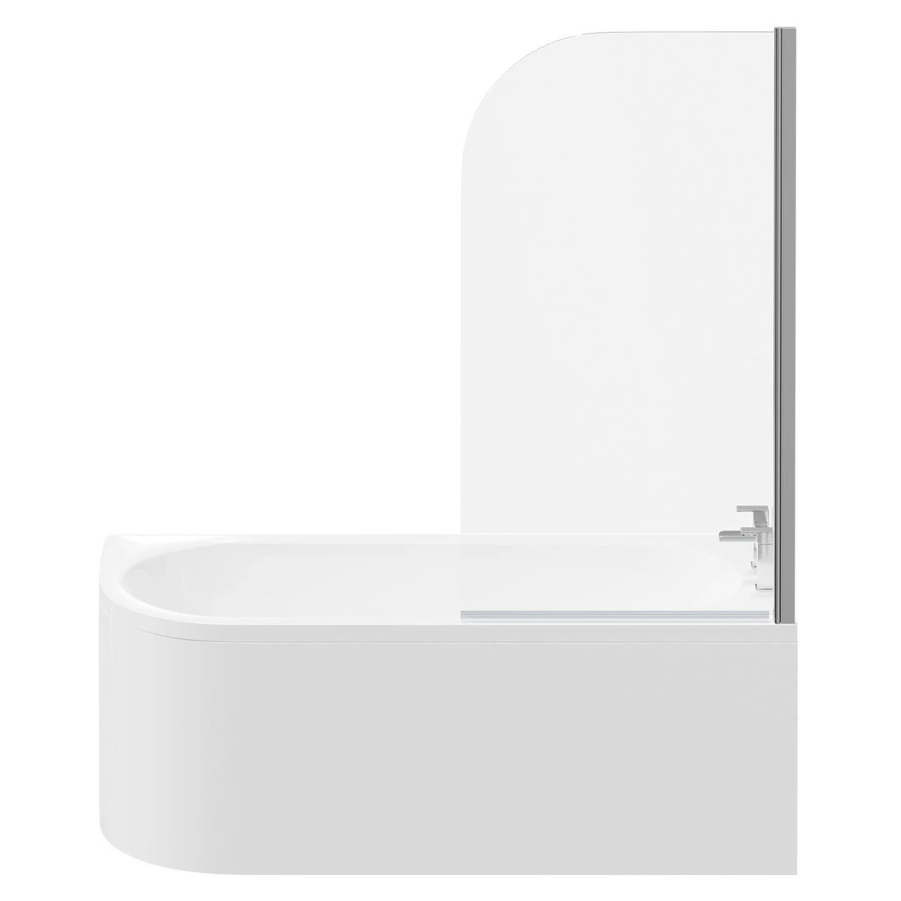Arc 1700mm X 750mm Right Hand Curved Shower Bath With Bath Screen And Front Bath Panel 6 Arc 1700mm X 750mm Right Hand Curved Shower Bath With Bath Screen And Front Bath Panel - Image 4