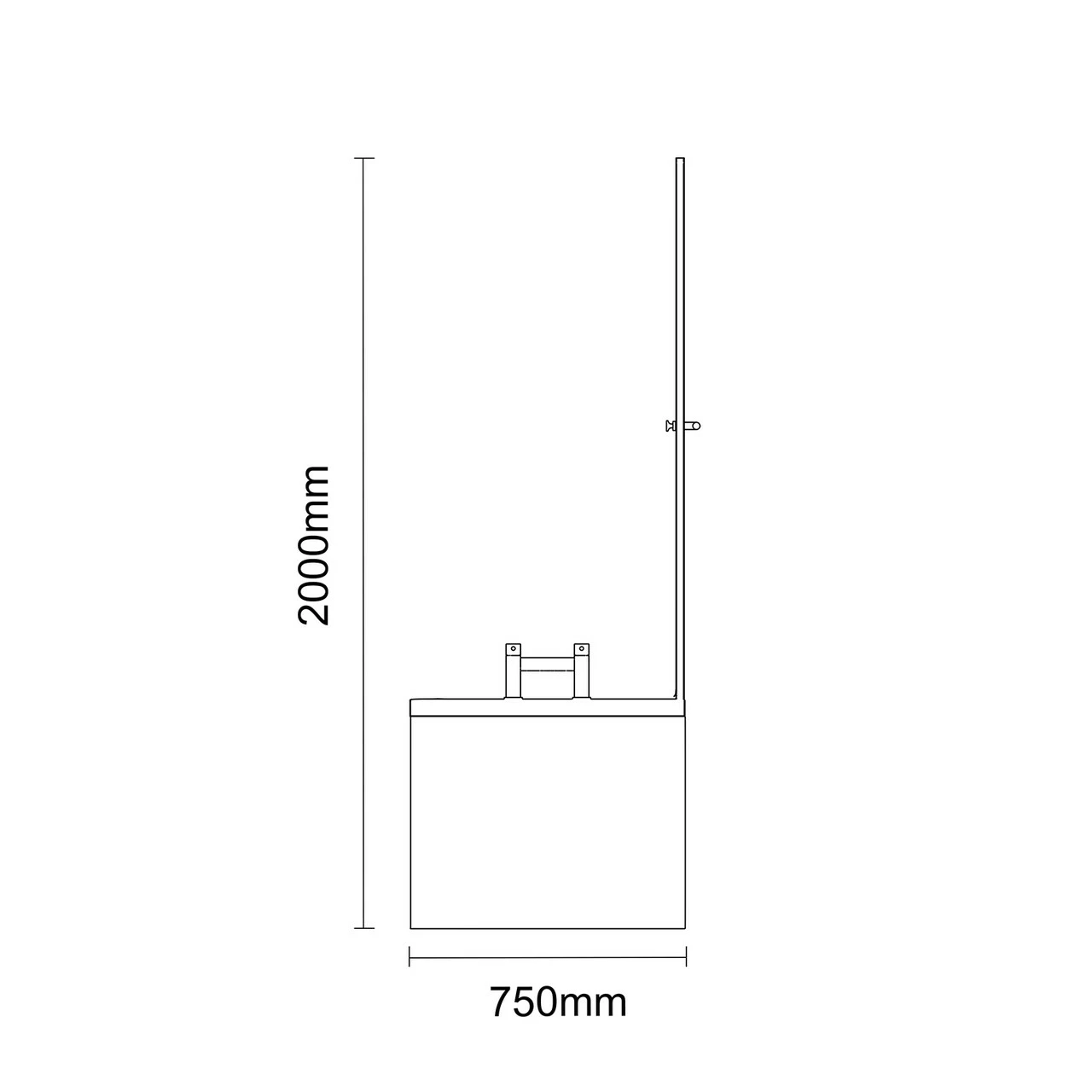 Arc 1700mm X 750mm Right Hand Curved Shower Bath With Towel Rail Bath Screen And Front Bath Panel 8 Arc 1700mm X 750mm Right Hand Curved Shower Bath With Towel Rail Bath Screen And Front Bath Panel - Image 6
