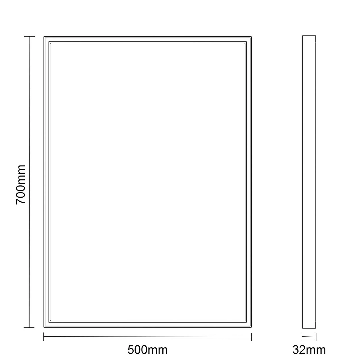 Ariel 500mm X 700mm Illuminated LED Mirror 6 Ariel 500mm X 700mm Illuminated LED Mirror - Image 4