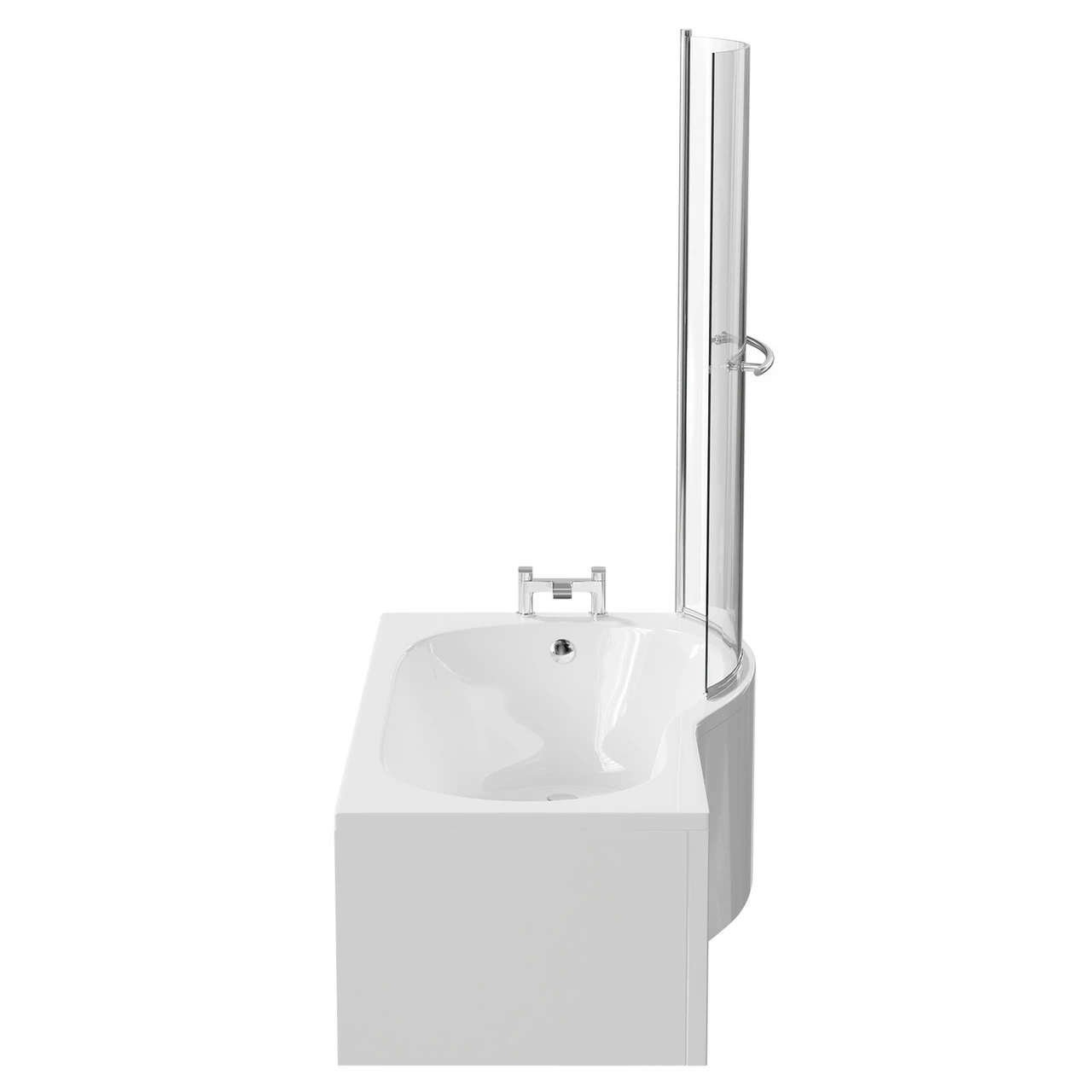 Bayou 1700mm Right Hand B Shaped Shower Bath With Towel Rail Bath Screen And Front Bath Panel 7 Bayou 1700mm Right Hand B Shaped Shower Bath With Towel Rail Bath Screen And Front Bath Panel - Image 5