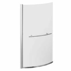 Bayou Polished Chrome 870mm Curved B Shaped Bath Shower Screen With Towel Rail -Wholesaledomestic Shop bayou polished chrome 870mm curved b shaped bath shower screen with towel rail left 12449.1659025507