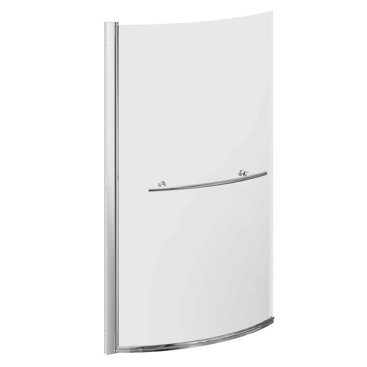 Bayou Polished Chrome 870mm Curved B Shaped Bath Shower Screen With Towel Rail - Image 4