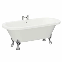 Brescia 1780mm X 825mm Double Ended Freestanding Roll Top Bath With Chrome Tiger Feet 10 Brescia 1780mm X 825mm Double Ended Freestanding Roll Top Bath With Chrome Tiger Feet -Wholesaledomestic Shop brescia 1780mm x 825mm double ended freestanding roll top bath with chrome tiger feet left 48223.1667579106