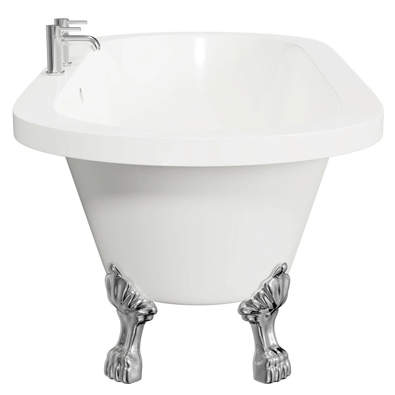 Brescia 1780mm X 825mm Double Ended Freestanding Roll Top Bath With Chrome Tiger Feet 6 Brescia 1780mm X 825mm Double Ended Freestanding Roll Top Bath With Chrome Tiger Feet - Image 4