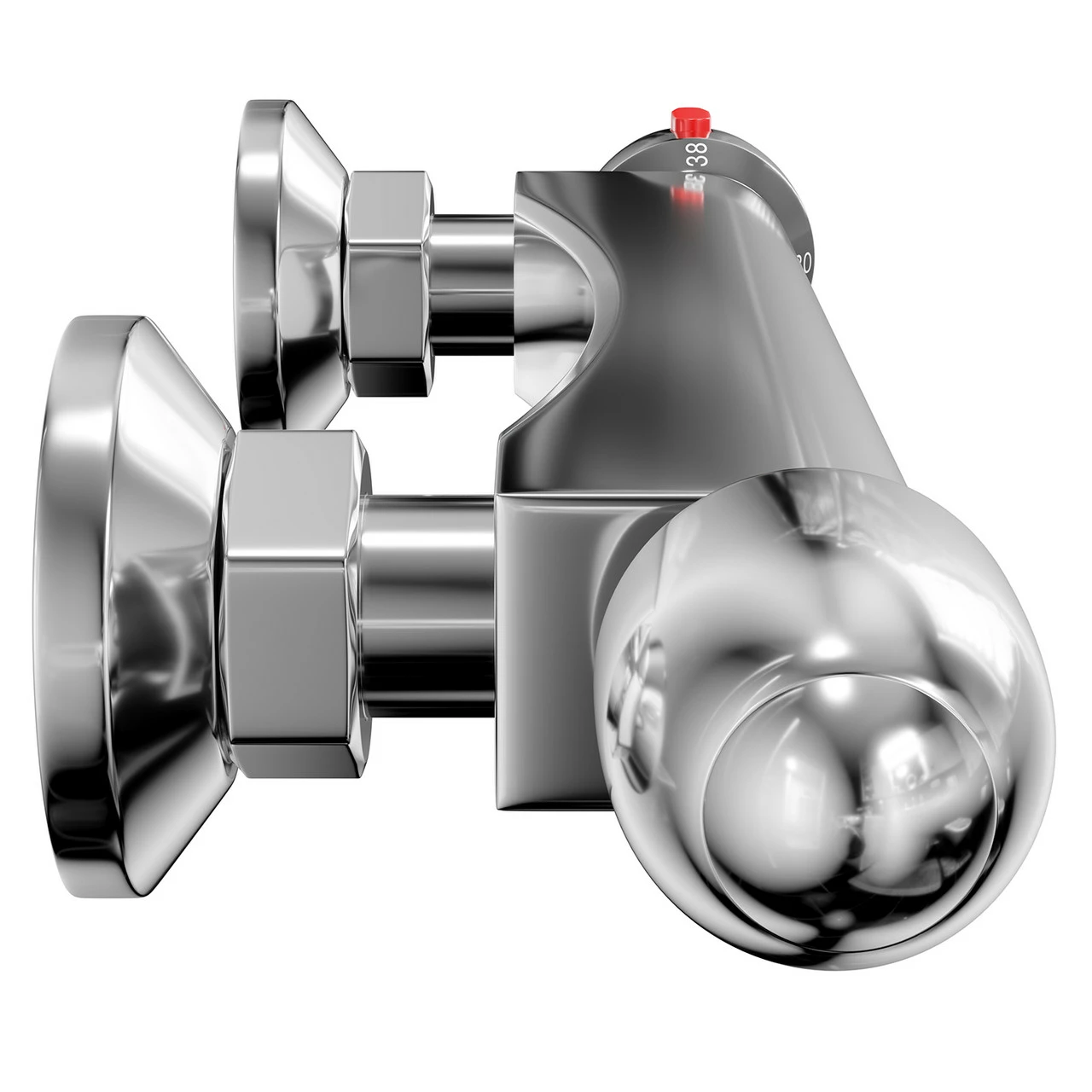 Bullet Polished Chrome Round Thermostatic Bar Shower Valve 6 Bullet Polished Chrome Round Thermostatic Bar Shower Valve - Image 4