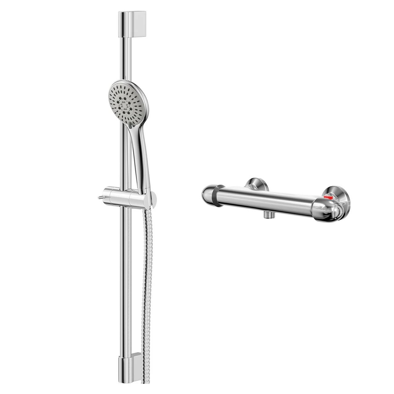 Bullet Polished Chrome Thermostatic Bar Valve Mixer Shower With Avon Shower Slide Rail Kit 3 Bullet Polished Chrome Thermostatic Bar Valve Mixer Shower With Avon Shower Slide Rail Kit