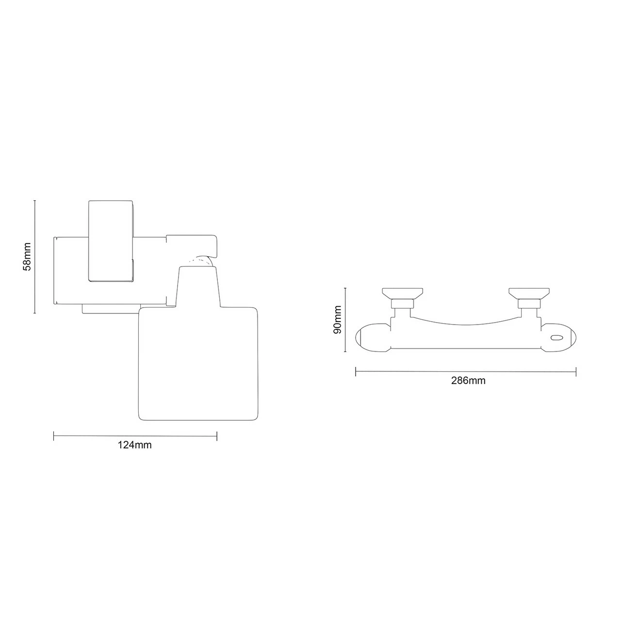 Bullet Polished Chrome Thermostatic Bar Valve Mixer Shower With Severn Shower Slide Rail Kit 7 Bullet Polished Chrome Thermostatic Bar Valve Mixer Shower With Severn Shower Slide Rail Kit - Image 5