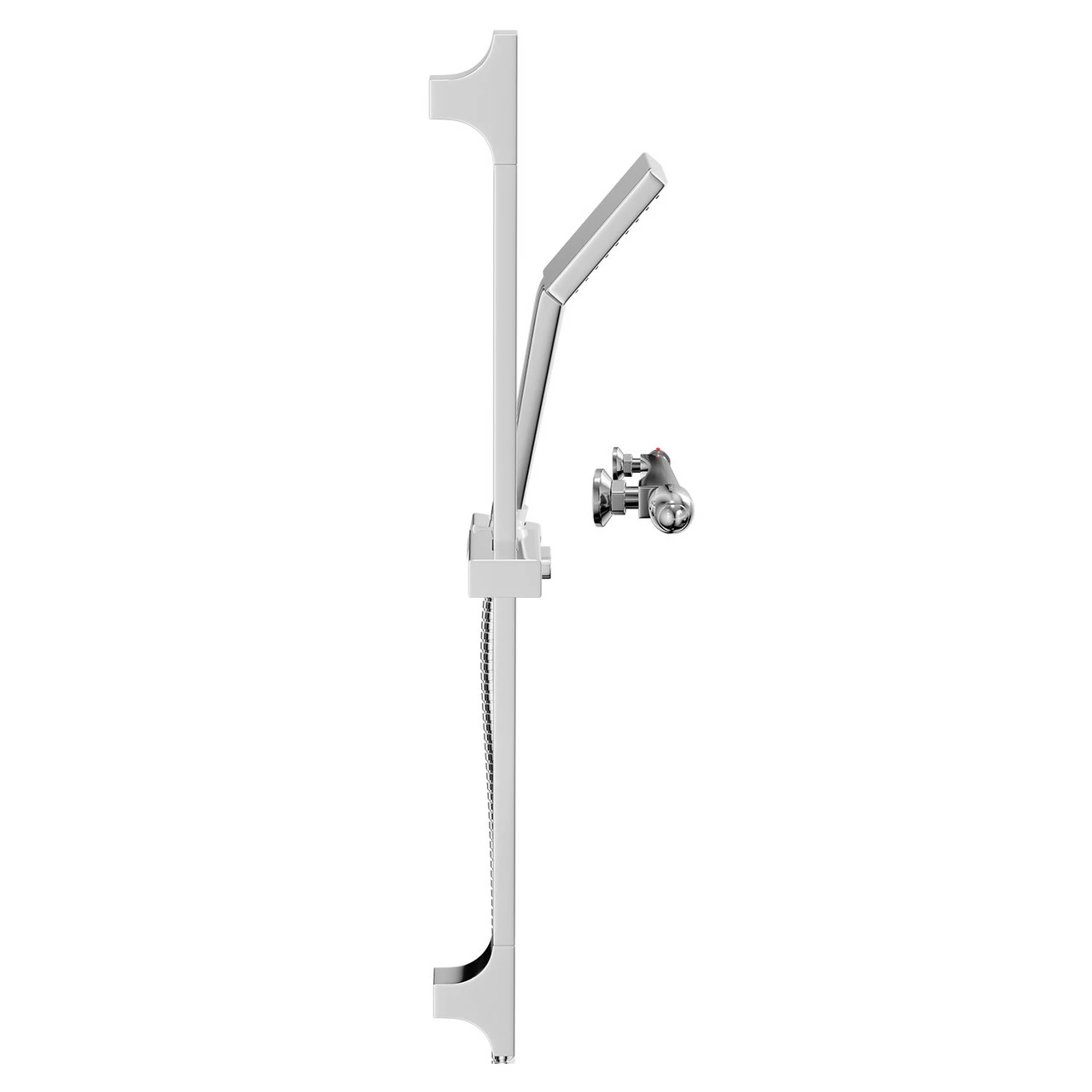 Bullet Polished Chrome Thermostatic Bar Valve Mixer Shower With Severn Shower Slide Rail Kit 6 Bullet Polished Chrome Thermostatic Bar Valve Mixer Shower With Severn Shower Slide Rail Kit - Image 4