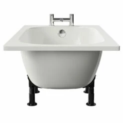 Cassia 1200mm X 700mm Straight Single Ended Steel Bath With 2 Tap Holes Including Legs -Wholesaledomestic Shop cassia 1200mm x 700mm straight single ended steel bath with 2 tap holes including legs side 91231.1691438820
