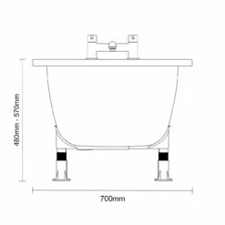 Cassia 1500mm X 700mm Straight Single Ended Steel Bath With 2 Tap Holes Including Legs 13 Cassia 1500mm X 700mm Straight Single Ended Steel Bath With 2 Tap Holes Including Legs -Wholesaledomestic Shop cassia 1500mm x 700mm straight single ended steel bath with 2 tap holes including legs line side 63021.1688112157