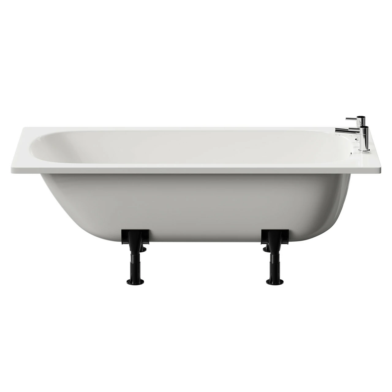 Cassia 1600mm X 700mm Straight Single Ended Steel Bath With 2 Tap Holes Including Legs 6 Cassia 1600mm X 700mm Straight Single Ended Steel Bath With 2 Tap Holes Including Legs - Image 4