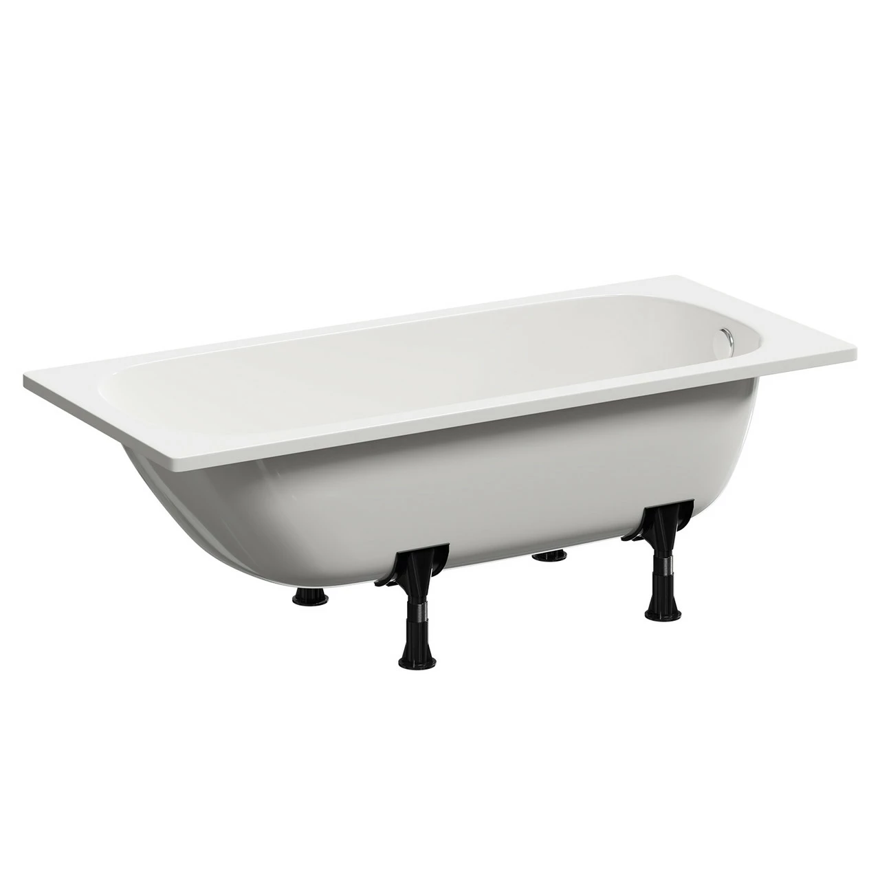 Cassia 1600mm X 700mm Straight Single Ended Steel Bath Without Tap Holes Including Legs 5 Cassia 1600mm X 700mm Straight Single Ended Steel Bath Without Tap Holes Including Legs - Image 3