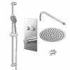Circo Polished Chrome Concealed Push Button Twin Thermostatic Shower Valve With Round Fixed Head And Sark Slide Rail Kit - 2 Outlet -Wholesaledomestic Shop circo polished chrome concealed push button twin thermostatic shower valve with round fixed head and sark slide rail kit right 99907.1652445424