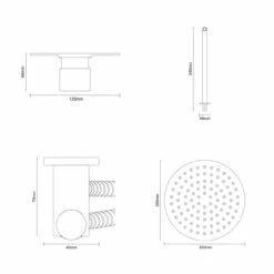 Circo Polished Chrome Triple Thermostatic Shower Valve And 200mm Thin Round Fixed Head With Wall Arm And Round Handset Outlet Holder - 2 Outlet 13 Circo Polished Chrome Triple Thermostatic Shower Valve And 200mm Thin Round Fixed Head With Wall Arm And Round Handset Outlet Holder - 2 Outlet -Wholesaledomestic Shop circo polished chrome triple thermostatic shower valve and 200mm thin round fixed head with wall arm and round handset outlet holder line top 89986.1678114864
