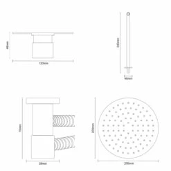 Circo Polished Chrome Triple Thermostatic Valve Mixer Shower With Round Fixed Head And Square Handset Outlet Holder - 2 Outlet 12 Circo Polished Chrome Triple Thermostatic Valve Mixer Shower With Round Fixed Head And Square Handset Outlet Holder - 2 Outlet -Wholesaledomestic Shop circo polished chrome triple thermostatic valve mixer shower with round fixed head and square handset outlet holder line top 44160.1652445393
