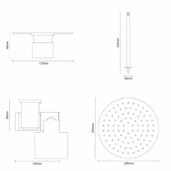 Circo Polished Chrome Triple Thermostatic Valve Mixer Shower With Round Fixed Head And Thames Shower Slide Rail Kit - 2 Outlet 12 Circo Polished Chrome Triple Thermostatic Valve Mixer Shower With Round Fixed Head And Thames Shower Slide Rail Kit - 2 Outlet -Wholesaledomestic Shop circo polished chrome triple thermostatic valve mixer shower with round fixed head and thames shower slide rail kit line top 12128.1652445396