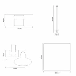 Circo Polished Chrome Triple Thermostatic Valve Mixer Shower With Square Fixed Head And Avon Shower Slide Rail Kit - 2 Outlet 12 Circo Polished Chrome Triple Thermostatic Valve Mixer Shower With Square Fixed Head And Avon Shower Slide Rail Kit - 2 Outlet -Wholesaledomestic Shop circo polished chrome triple thermostatic valve mixer shower with square fixed head and avon shower slide rail kit line top 88383.1652445392