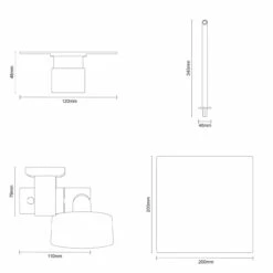 Circo Polished Chrome Triple Thermostatic Valve Mixer Shower With Square Fixed Head And Tyne Shower Slide Rail Kit - 2 Outlet -Wholesaledomestic Shop circo polished chrome triple thermostatic valve mixer shower with square fixed head and tyne shower slide rail kit line top 53622.1652445392