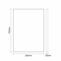 Colore Black Aluminium Framed 500mm X 700mm Illuminated LED Mirror With Demister 9 Colore Black Aluminium Framed 500mm X 700mm Illuminated LED Mirror With Demister -Wholesaledomestic Shop colore black aluminium framed 500mm x 700mm illuminated led mirror with demister line side 63092.1658132912