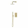 Colore Brushed Brass Concealed Push Button Twin Thermostatic Shower Valve Including 200mm Round Fixed Shower Head With Wall Arm And Round Shower Outlet Holder With Kit - 2 Outlet 2 Colore Brushed Brass Concealed Push Button Twin Thermostatic Shower Valve Including 200mm Round Fixed Shower Head With Wall Arm And Round Shower Outlet Holder With Kit - 2 Outlet -Wholesaledomestic Shop colore brushed brass concealed push button twin thermostatic shower valve including 200mm round fixed shower head with wall arm and round shower outlet holder with kit right 16477.1652445037