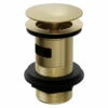 Colore Round Brushed Brass Moon Cap Slotted Click Clack Basin Waste 2 Colore Round Brushed Brass Moon Cap Slotted Click Clack Basin Waste -Wholesaledomestic Shop colore brushed brass moon cap slotted click clack basin waste right 11600.1652444930