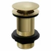 Colore Round Brushed Brass Moon Cap Unslotted Click Clack Basin Waste 1 Colore Round Brushed Brass Moon Cap Unslotted Click Clack Basin Waste -Wholesaledomestic Shop colore brushed brass moon cap unslotted click clack basin waste right 30832.1652444930