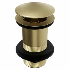 Colore Round Brushed Brass Moon Cap Unslotted Click Clack Basin Waste 11 Colore Round Brushed Brass Moon Cap Unslotted Click Clack Basin Waste -Wholesaledomestic Shop colore brushed brass moon cap unslotted click clack basin waste side 70381.1652444930