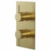 Colore Round Brushed Brass Concealed Twin Thermostatic Shower Valve - 1 Outlet 2 Colore Round Brushed Brass Concealed Twin Thermostatic Shower Valve - 1 Outlet -Wholesaledomestic Shop colore brushed brass round concealed twin thermostatic shower valve right 71032.1652444923