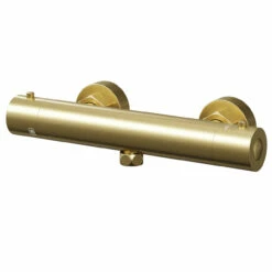 Colore Brushed Brass Round Thermostatic Bar Shower Valve