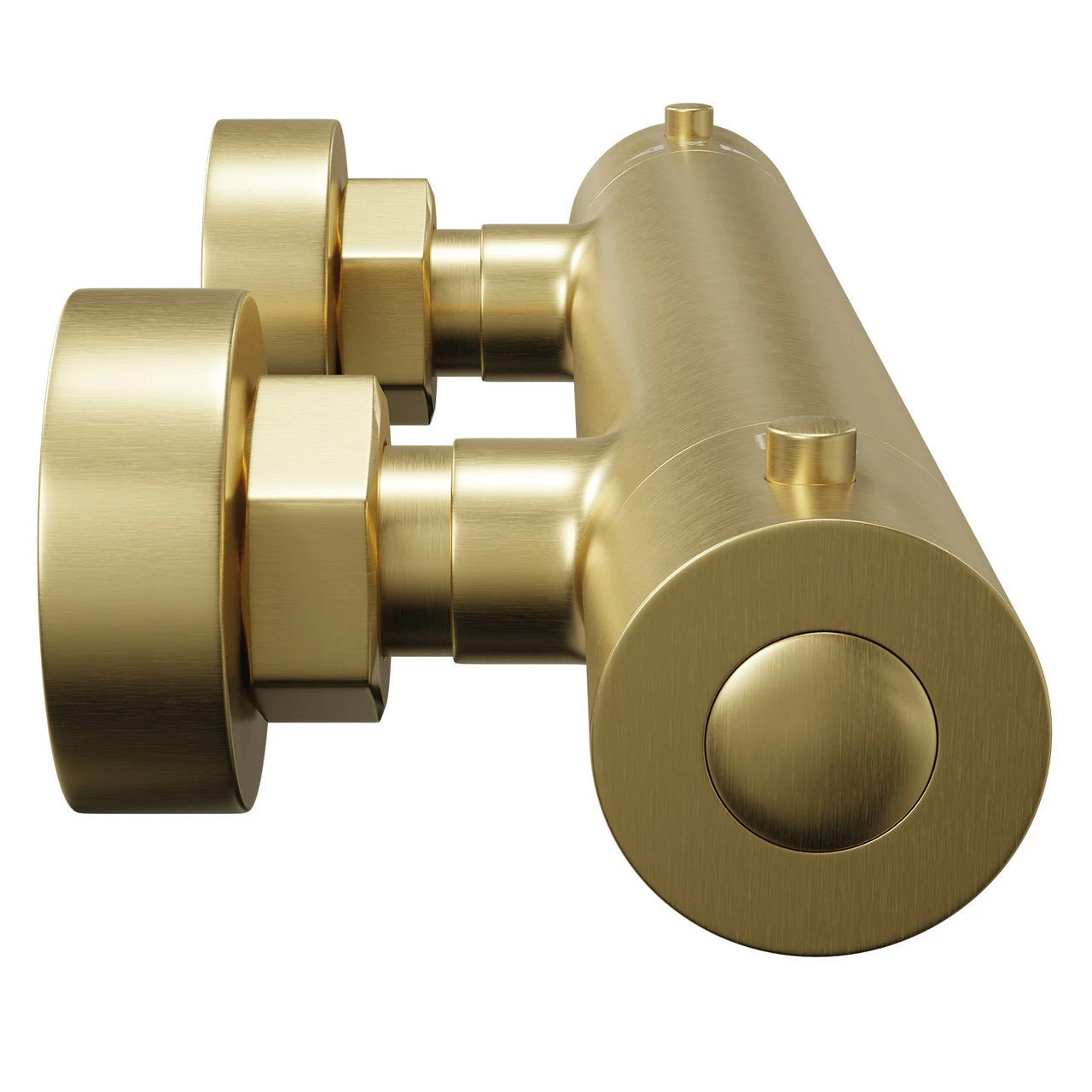 Colore Brushed Brass Round Thermostatic Bar Shower Valve 6 Colore Brushed Brass Round Thermostatic Bar Shower Valve - Image 4