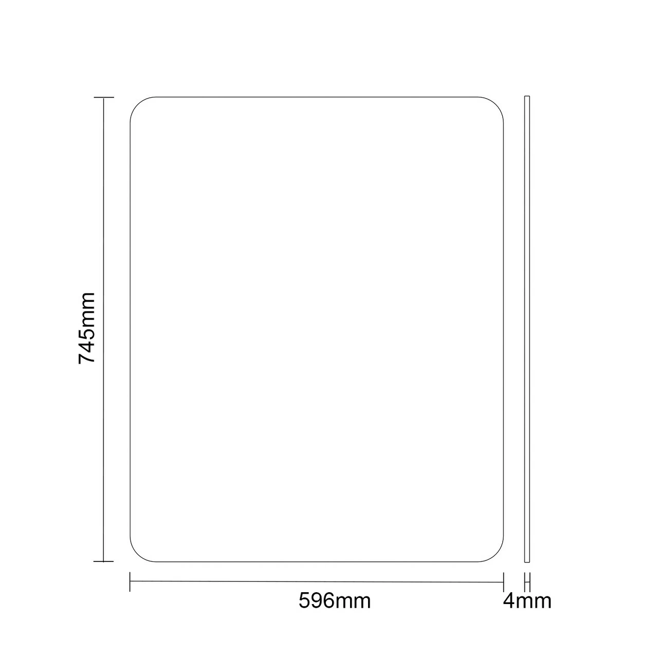 Colore Gunmetal Grey 596mm X 745mm Mirror 5 Colore Gunmetal Grey 596mm X 745mm Mirror - Image 4