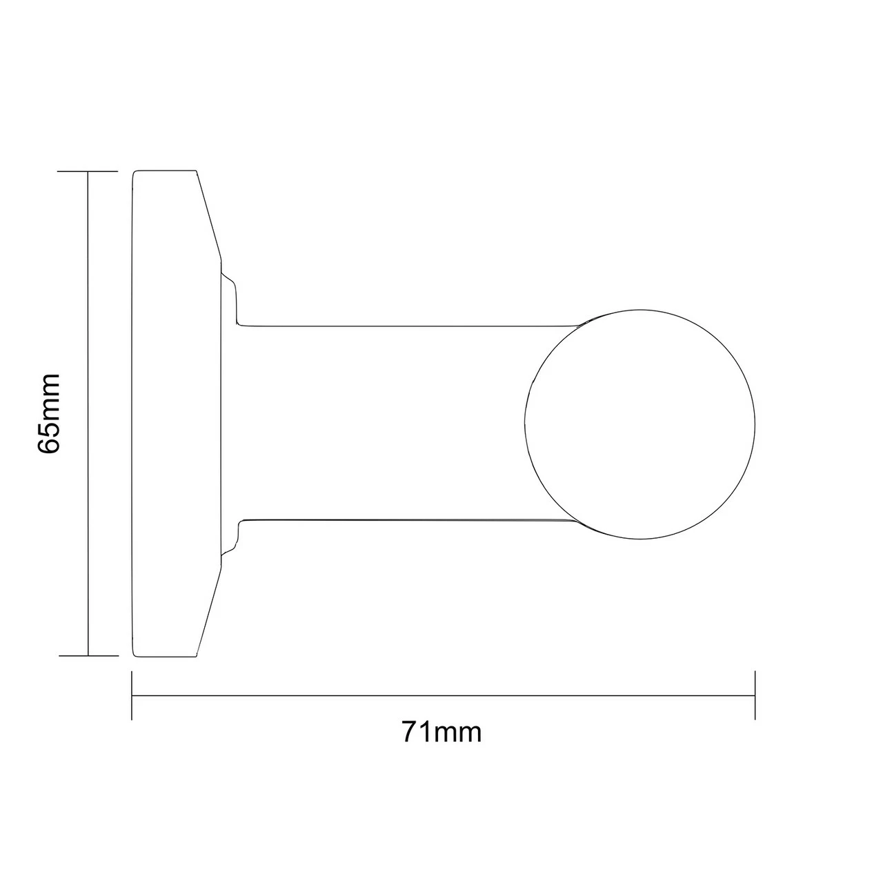 Colore Matt Black 26" Straight Grab Rail 8 Colore Matt Black 26" Straight Grab Rail - Image 6