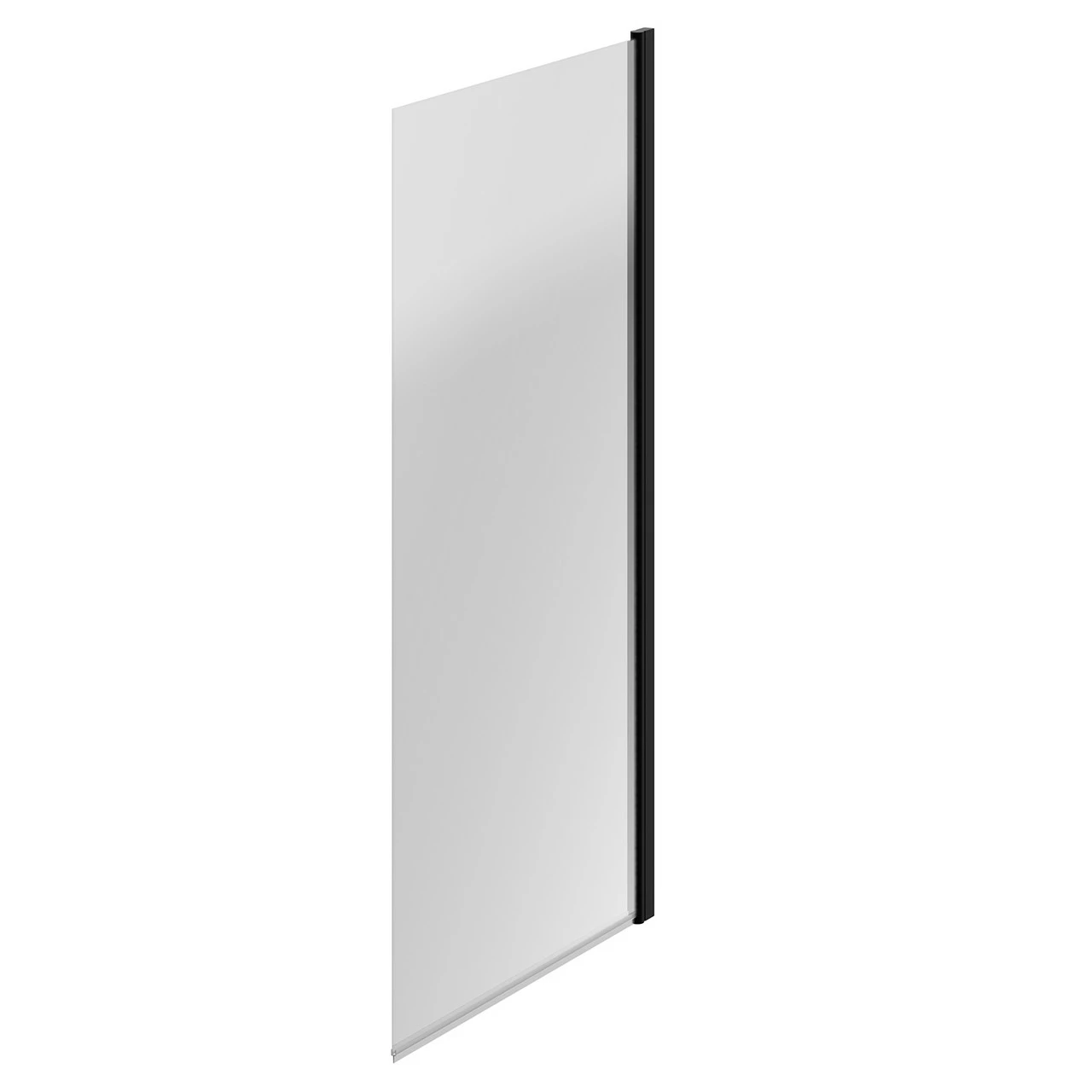 Colore Square Matt Black 770mm Single Section Square Bath Shower Screen 3 Colore Square Matt Black 770mm Single Section Square Bath Shower Screen