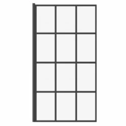 Colore Matt Black Framed Design 790mm Single Section Square Corner Bath Shower Screen 10 Colore Matt Black Framed Design 790mm Single Section Square Corner Bath Shower Screen -Wholesaledomestic Shop colore matt black framed design 790mm single section square corner bath shower screen front 07393.1652444882