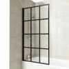 Colore Matt Black Framed Design 790mm Single Section Square Corner Bath Shower Screen 2 Colore Matt Black Framed Design 790mm Single Section Square Corner Bath Shower Screen -Wholesaledomestic Shop colore matt black framed design 790mm single section square corner bath shower screen roomset 37016.1652444882