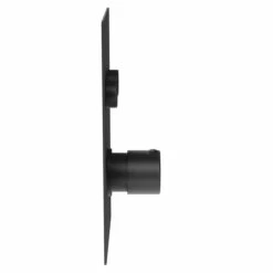 Colore Round Matt Black Concealed Push Button Shower Valve - 2 Outlet -Wholesaledomestic Shop colore matt black round concealed push button shower valve side 00325.1652444943