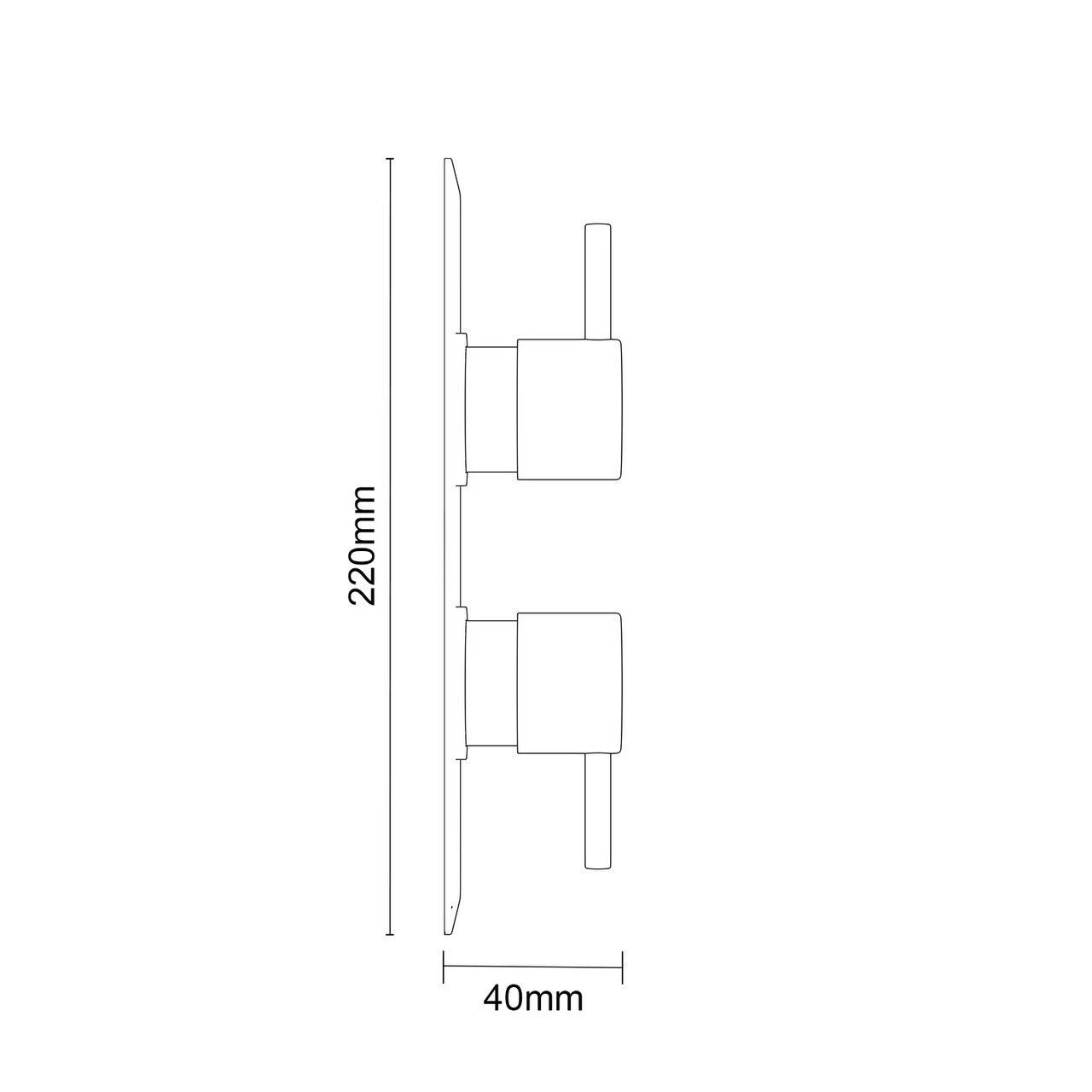 Colore Round Matt Black Concealed Twin Thermostatic Shower Valve - 1 Outlet 8 Colore Round Matt Black Concealed Twin Thermostatic Shower Valve - 1 Outlet - Image 6