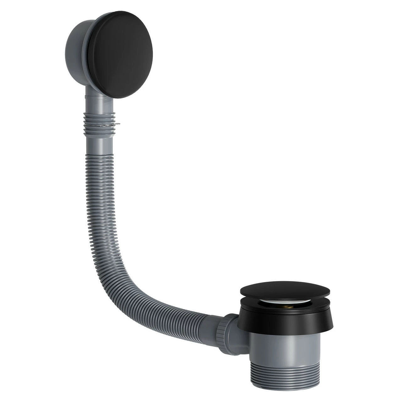 Colore Round Matt Black Easy Clean Sprung Click Clack Bath Waste 5 Colore Round Matt Black Easy Clean Sprung Click Clack Bath Waste - Image 3