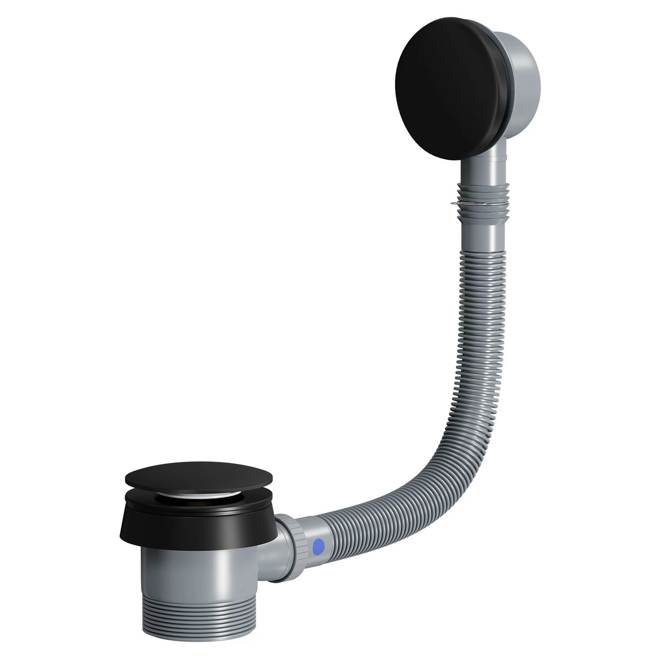 Colore Round Matt Black Easy Clean Sprung Click Clack Bath Waste 3 Colore Round Matt Black Easy Clean Sprung Click Clack Bath Waste