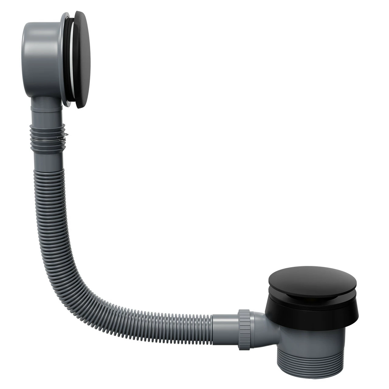 Colore Round Matt Black Easy Clean Sprung Click Clack Bath Waste 6 Colore Round Matt Black Easy Clean Sprung Click Clack Bath Waste - Image 4