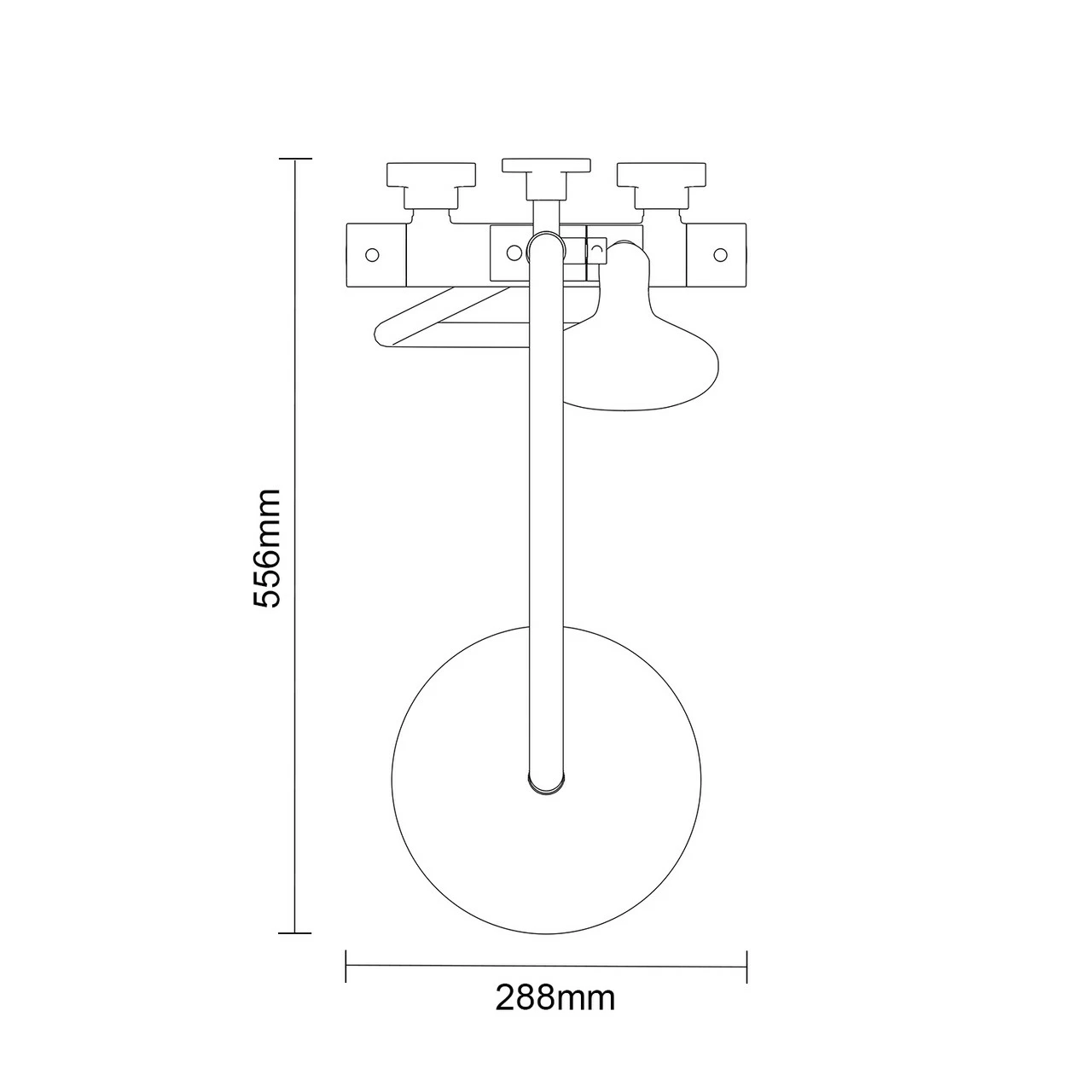 Colore Round Matt Black Thermostatic Rigid Riser Kit And Handset Shower System 7 Colore Round Matt Black Thermostatic Rigid Riser Kit And Handset Shower System - Image 5