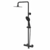 Colore Round Matt Black Thermostatic Rigid Riser Kit And Handset Shower System 1 Colore Round Matt Black Thermostatic Rigid Riser Kit And Handset Shower System -Wholesaledomestic Shop colore matt black round thermostatic rigid riser kit and handset shower system right 90495.1652444941