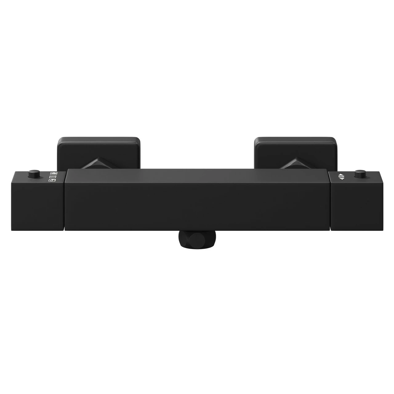 Colore Matt Black Square Thermostatic Bar Shower Valve 4 Colore Matt Black Square Thermostatic Bar Shower Valve - Image 2